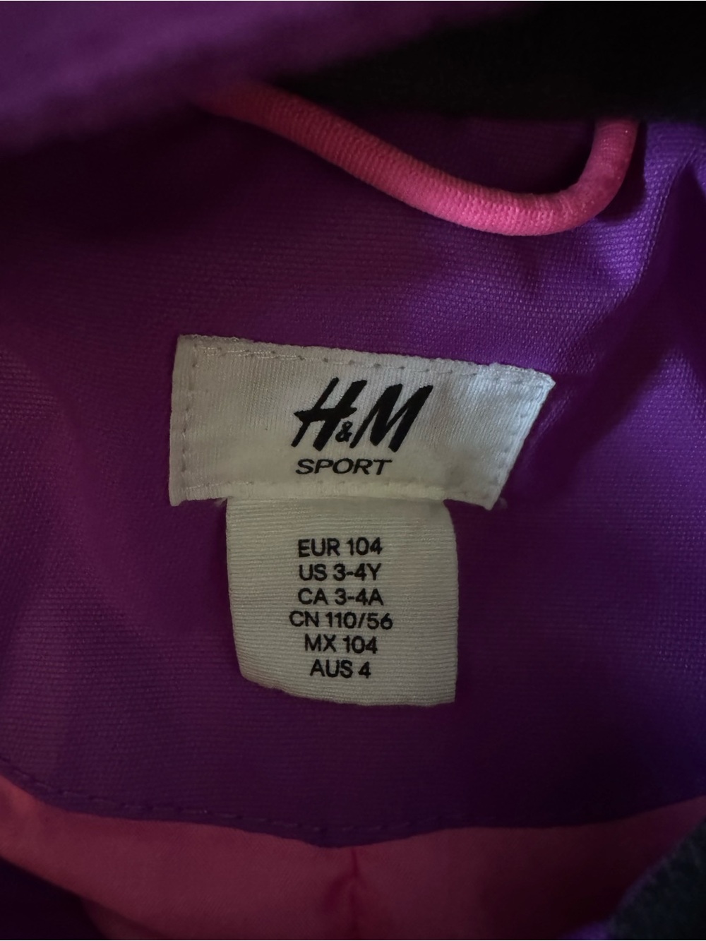 H&M Purple and Black Kids One-Piece Snowsuit - Picture 5 of 5